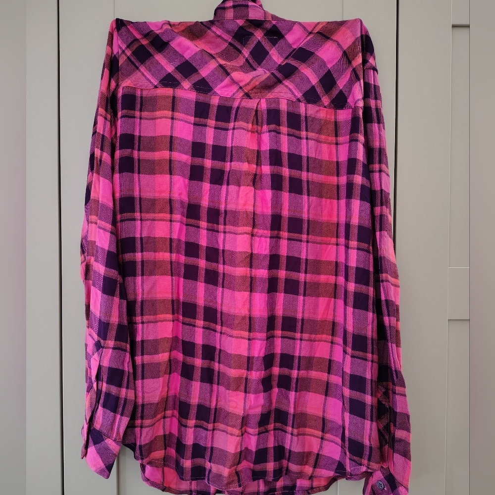 RAILS Hunter Electric Pink Plaid Shirt, M, NWT - Picture 10 of 13